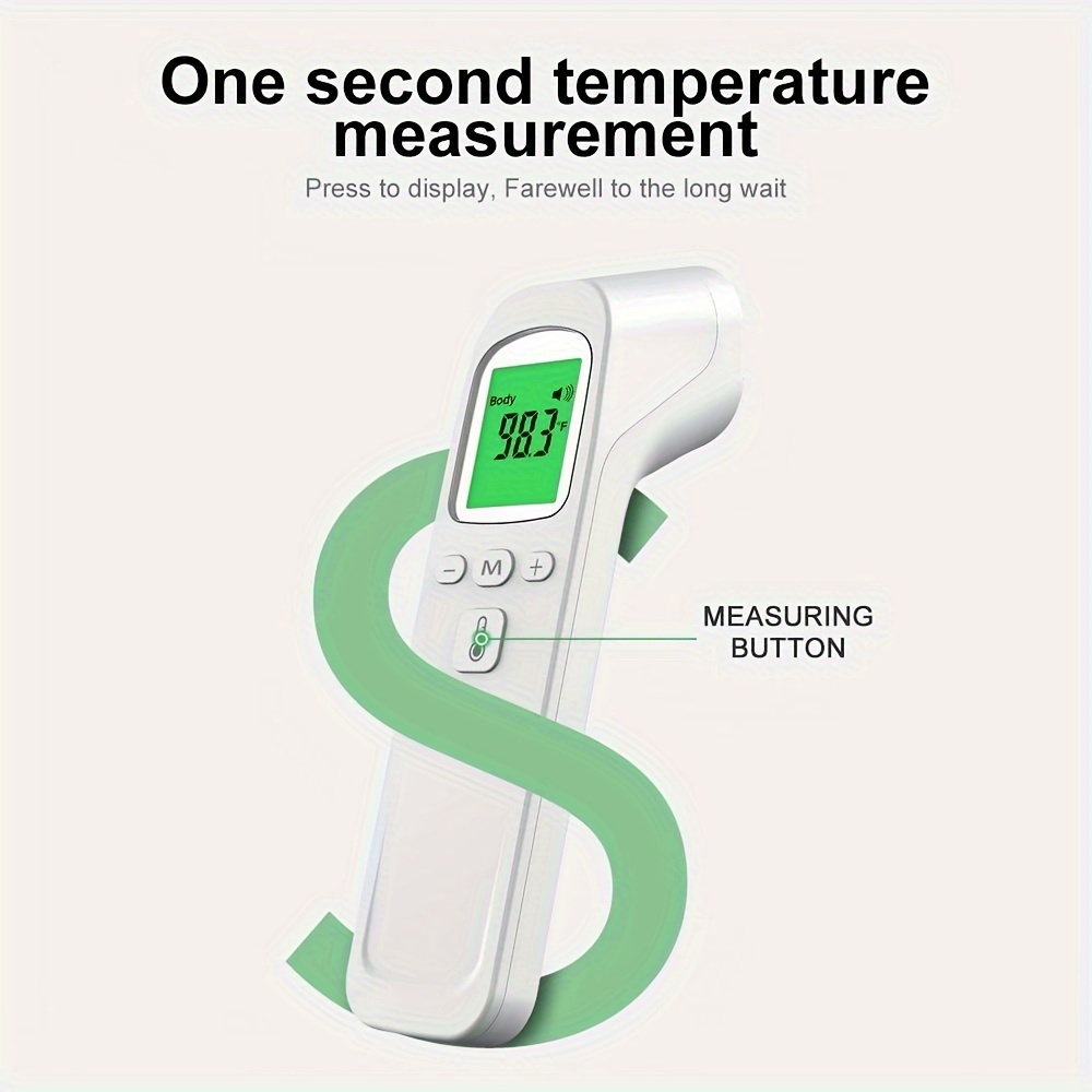 Non Contact Ear and Forehead Thermometer, Digital Infrared Thermometer for  Fever with LCD Screen, Memory Recall