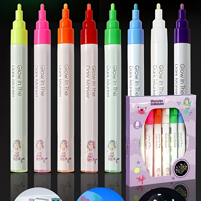 Pennarello per penna a inchiostro invisibile a luce UV creativa da 10 pezzi  (verde)