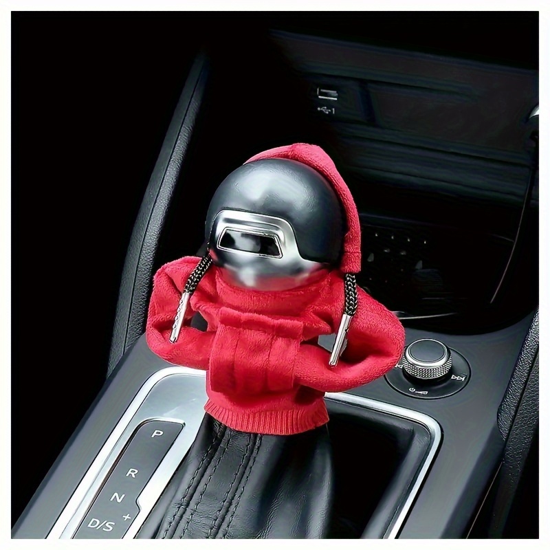 HICCVAL Car Gear Shift Hoodie Cover, Sweatshirt Auto Gear Shift Knob Cover  Car Shifter Hoodie Gear Shift Lever Knob Cover Car Interior Decoration for