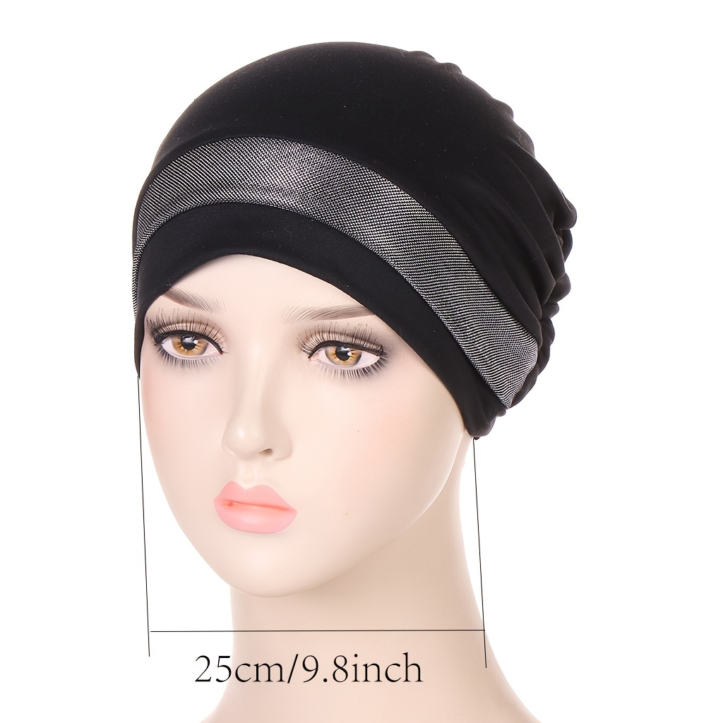 Glitter Bandana Turban Women Hijab Wrap Head Scarves - Temu Canada