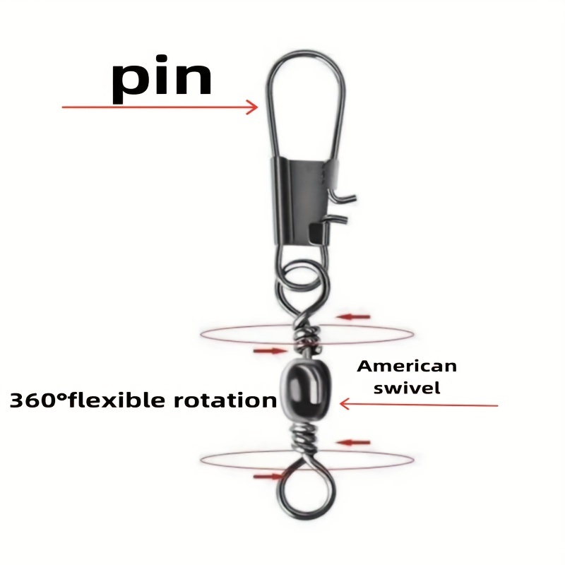 Outdoor Fishing Fish Hook Stainless Steel Swivel Connector - Temu