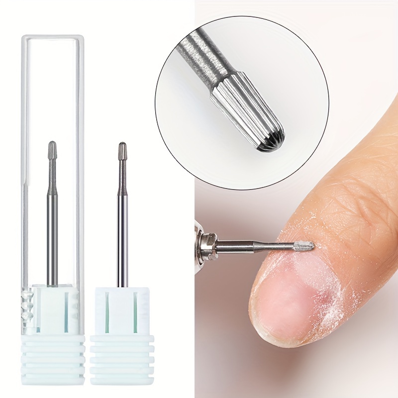 

1 Pc Safety Nail Drill Bits Tungsten Carbide Drill Bit Cuticle Remover For Electric Nail File Machine Cuticle Clean Tools, Tungsten Steel Grinding Cuticle Remover Manicure Tool