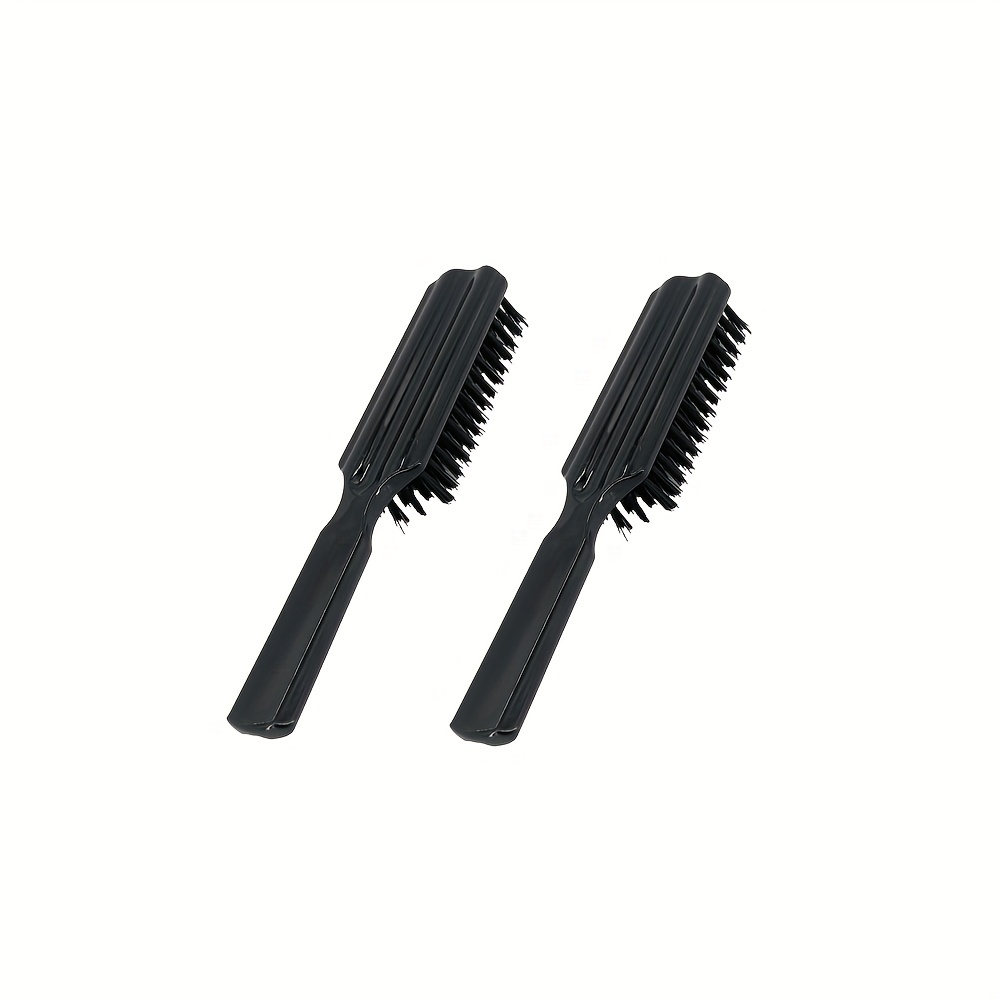 Plastic Black Handle Nylon Bristle Brush Hair Comb Designed - Temu