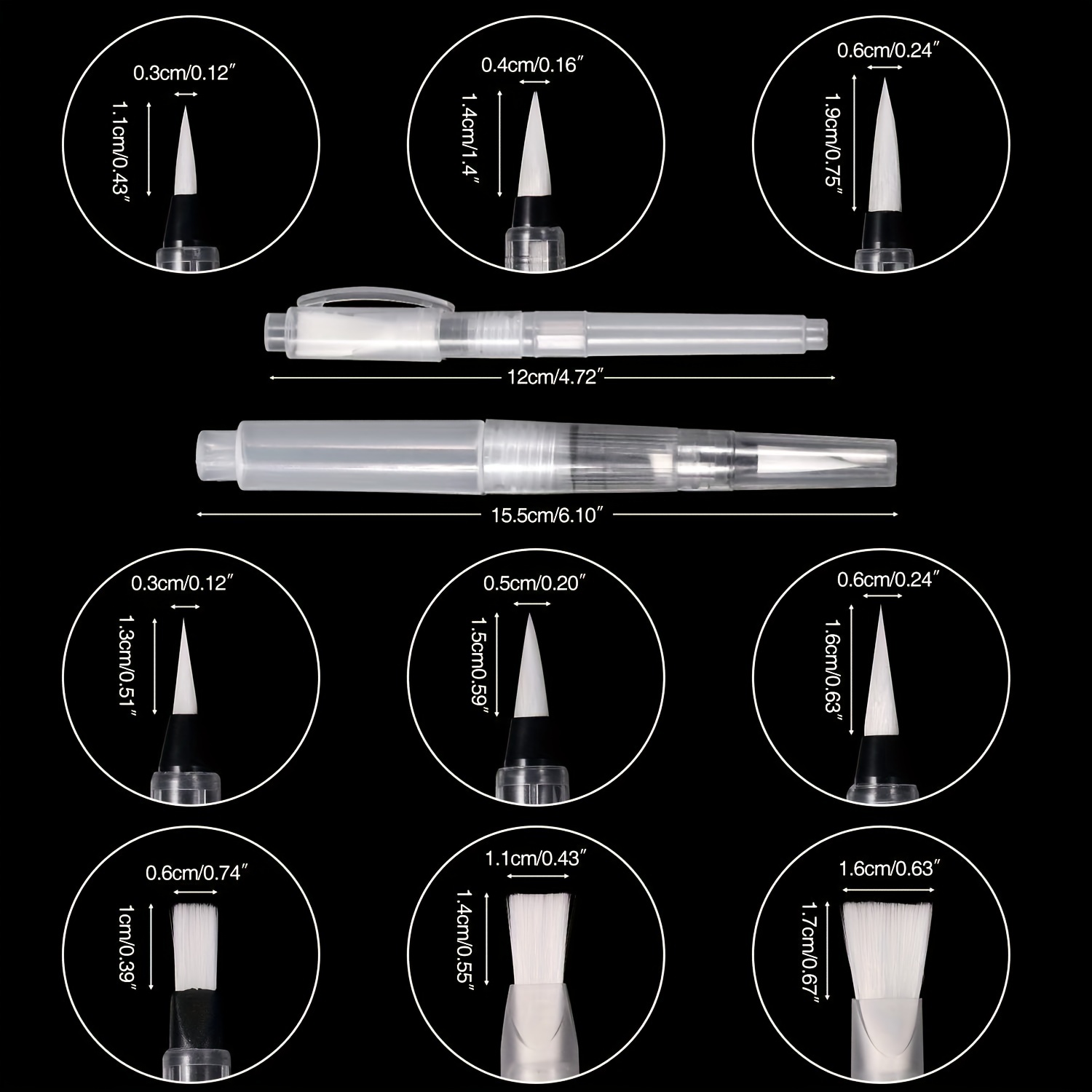 Mayitr 3 pièces/ensemble stylo aquarelle brosse à eau réservoir d'eau  brosse de calligraphie – les meilleurs produits dans la boutique en ligne  Joom Geek