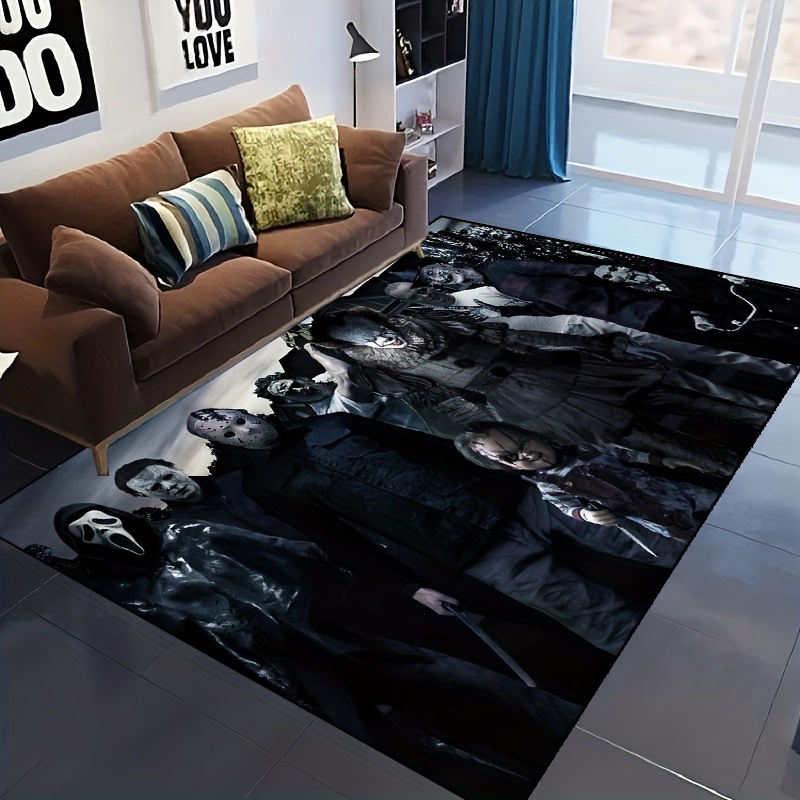 Cool Horror Movie Rugs Thickened Non-Slip Locking Edge Large Size  Customized Area Rug Home Decor Carpets, Cartoon Mats Carpet Decoration for  The