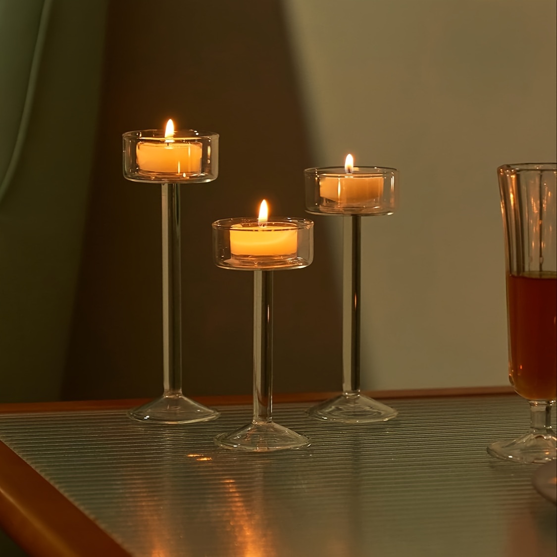 Glass Candle Holder Tea Light Candle Holders tall Tealight - Temu