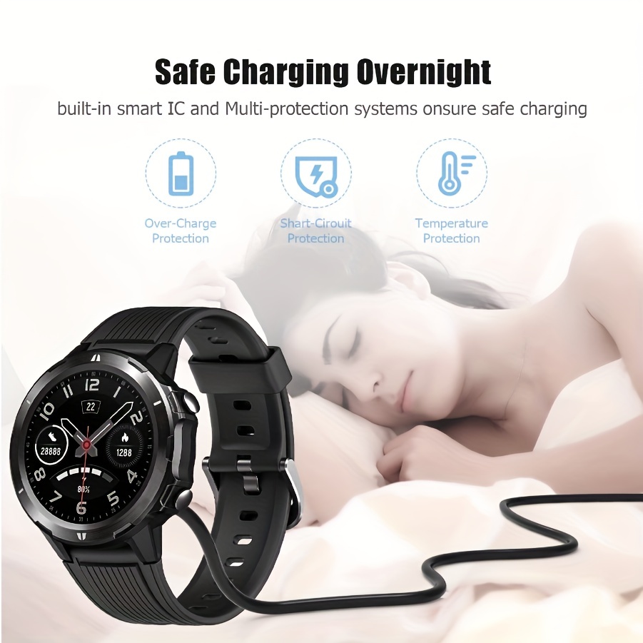 MIYIYQP Smart Watch Charger Cable,Universal Magnetic Suction USB  Smartwatch/Fitness Tracker Charging Cable 2 Pin Cord, Charger Contact pin  spacing