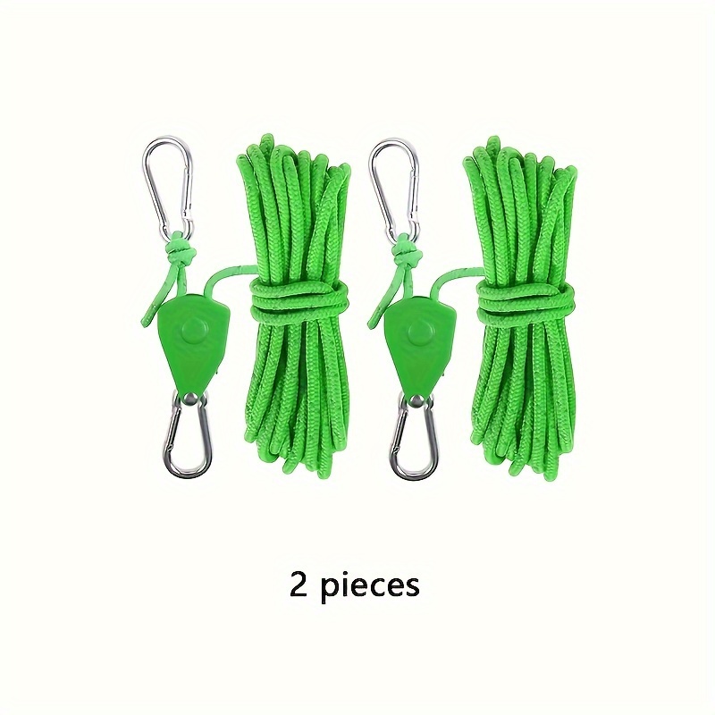 2pcs Outdoor Camping Canopy Wind Rope Tent Rope Pulley Adjuster Rope Lamp  Adjustable Lifting Rope, Check Out Today's Deals Now