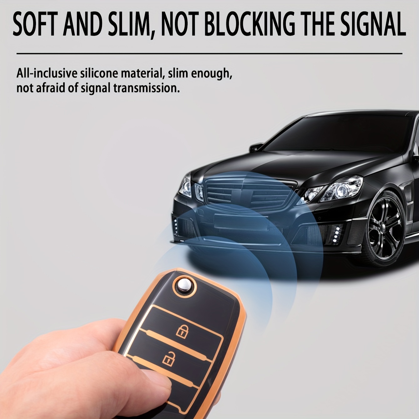 3pcs/set Tpu Soft Gel Car Key Case + Woven Keychain With Screwdriver  Compatible With Kia Folding 3-button Car Key