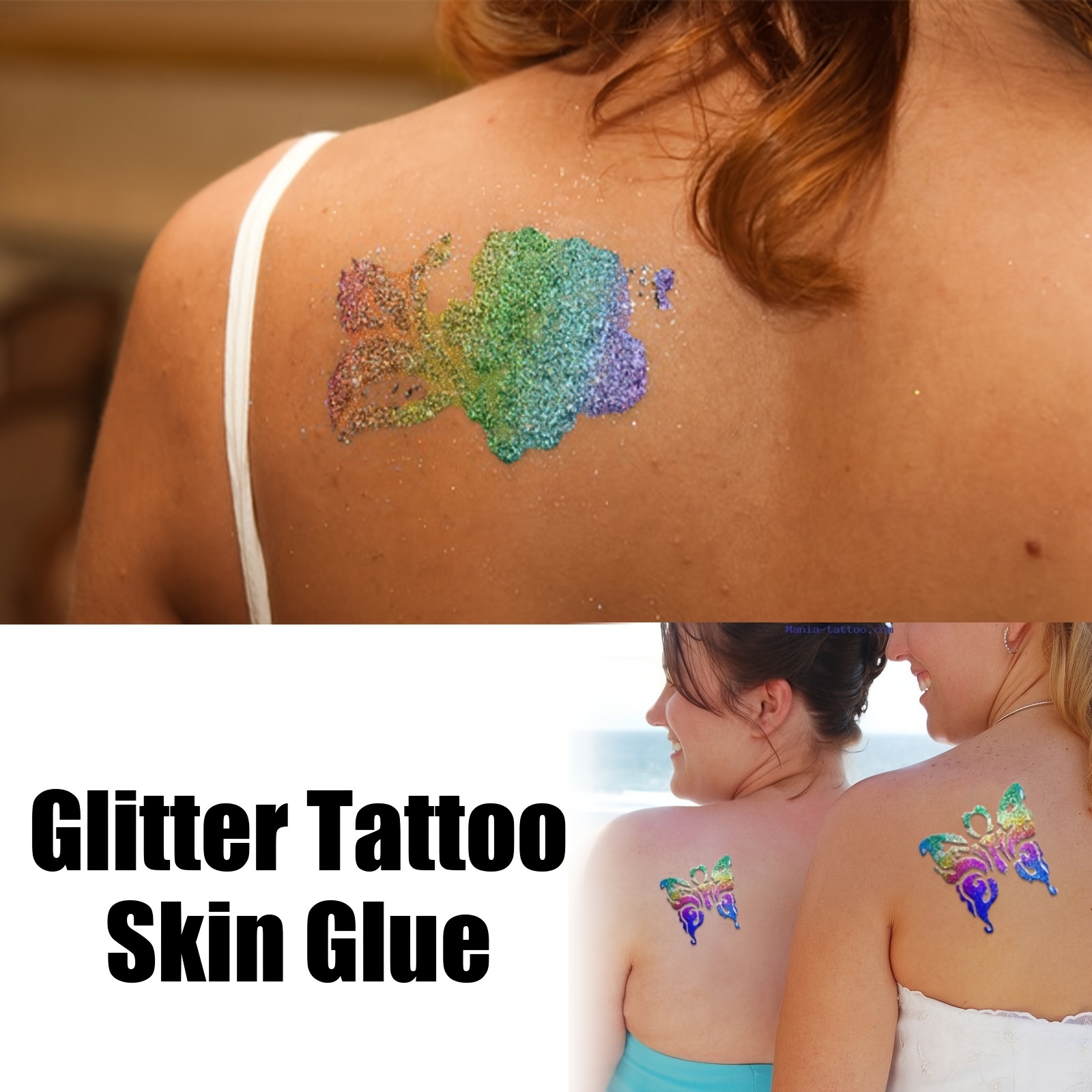 Skin Friendly Body White Glue For Glitter Tattoos Gel Flash - Temu