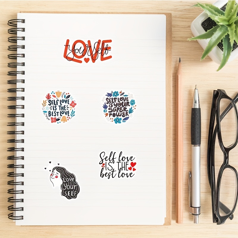 50pcs Self Love Graffiti Sticker Decorative Luggage Notebook Water Cup Sticker