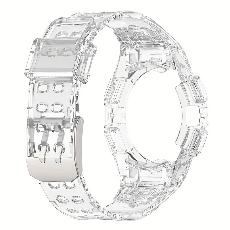 Transparent Band for Samsung Galaxy Watch 4/Classic/46mm/42mm/40mm/44mm TPU  Rugged Case+bracelet correa Galaxy Watch 4 strap