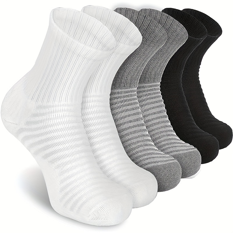 

3 Pairs Compression Socks For Men Women - 15-20mmhg Copper Compression Socks, Running Crew Athletic Basketball Socks, Anti-blister Boost Circulation