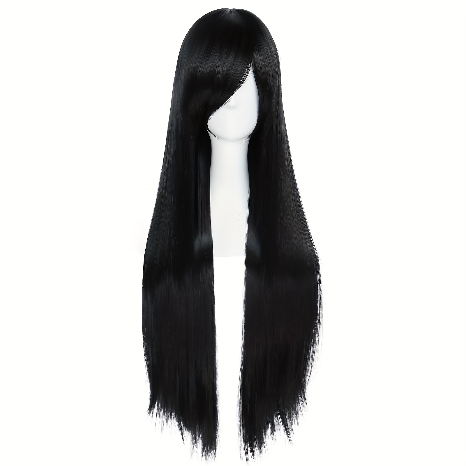 Women 80cm Long Straight Wigs Fashion Cosplay Costume Anime Hair Party Full  Wigs