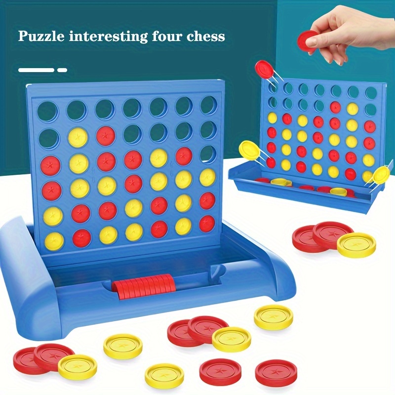 Connect 4 Classic Grid Board Game, 4 in a Row Game for Kids, 2