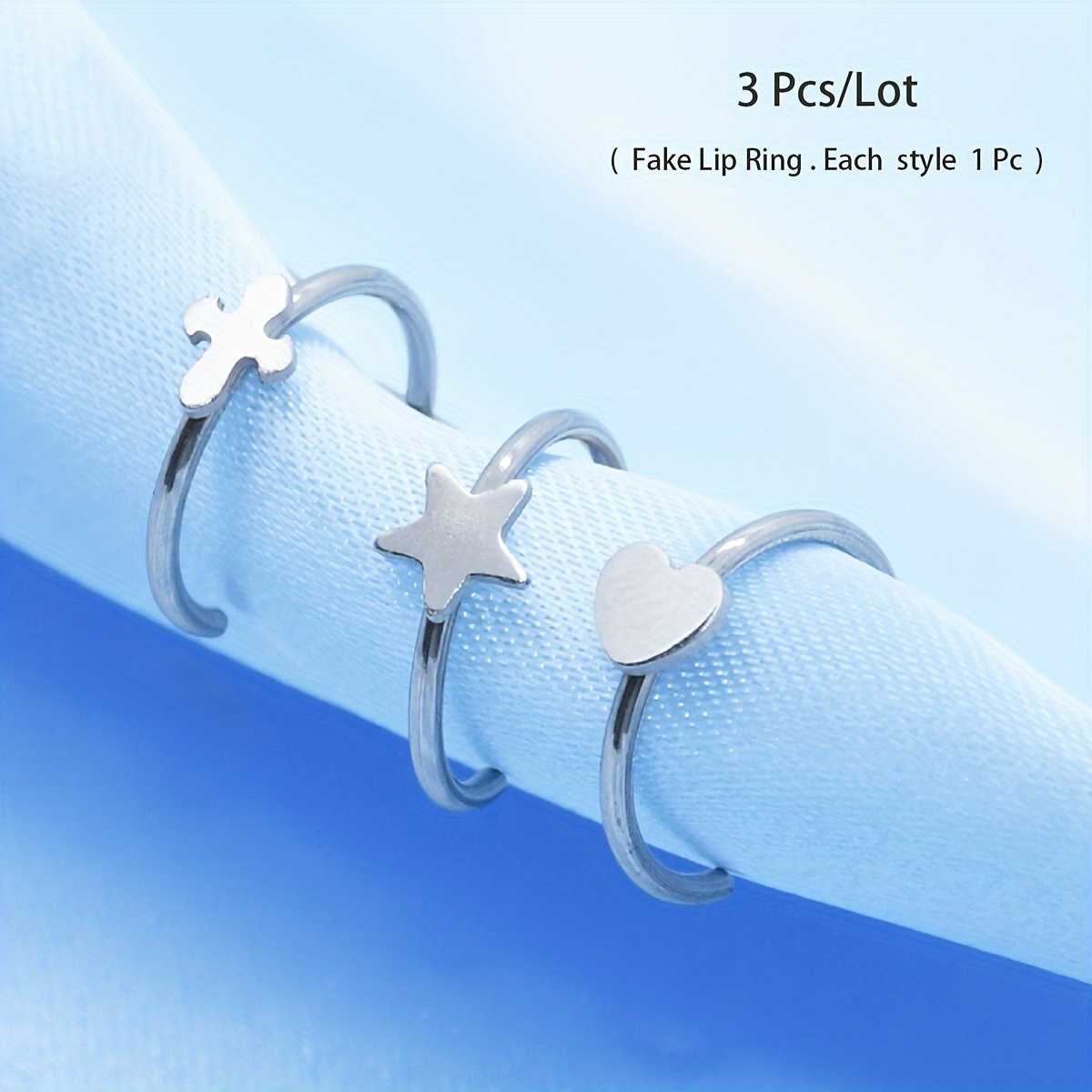 love heart cross smooth round head anti allergy - Temu