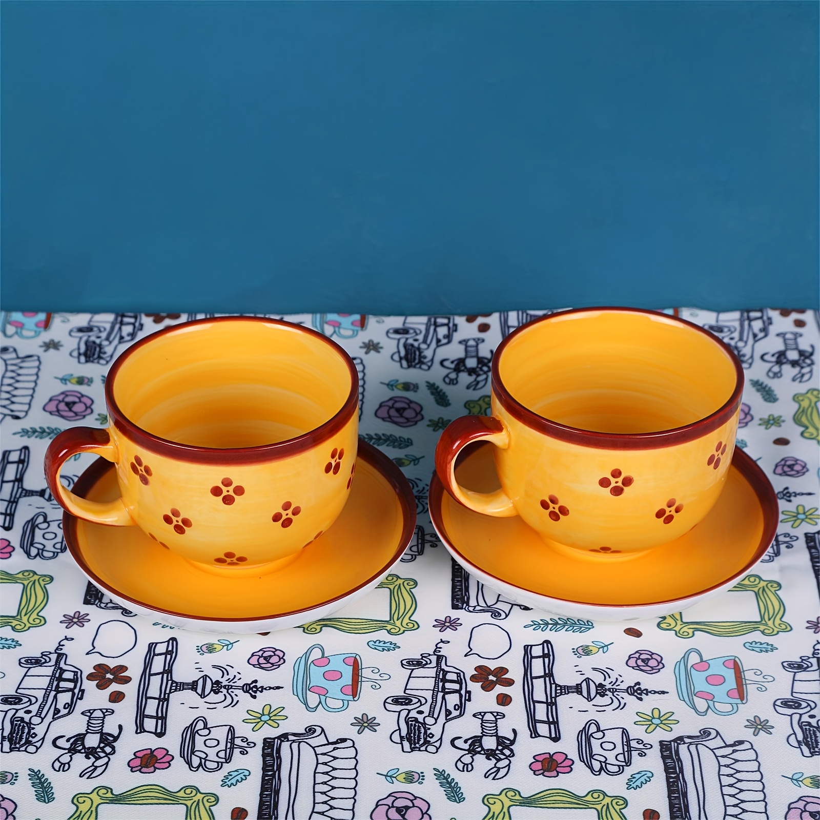 Large Coffee Mugs For Men/women Coffee Mug Set With Spoon - Temu