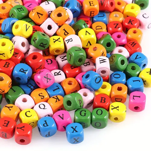 Natural Wooden Letter Beads Mixed Square Cube Beads For Jewelry Making  Handmade Diy Unique Bracelet Necklace Other Decors Craft Supplies - Temu  Cyprus