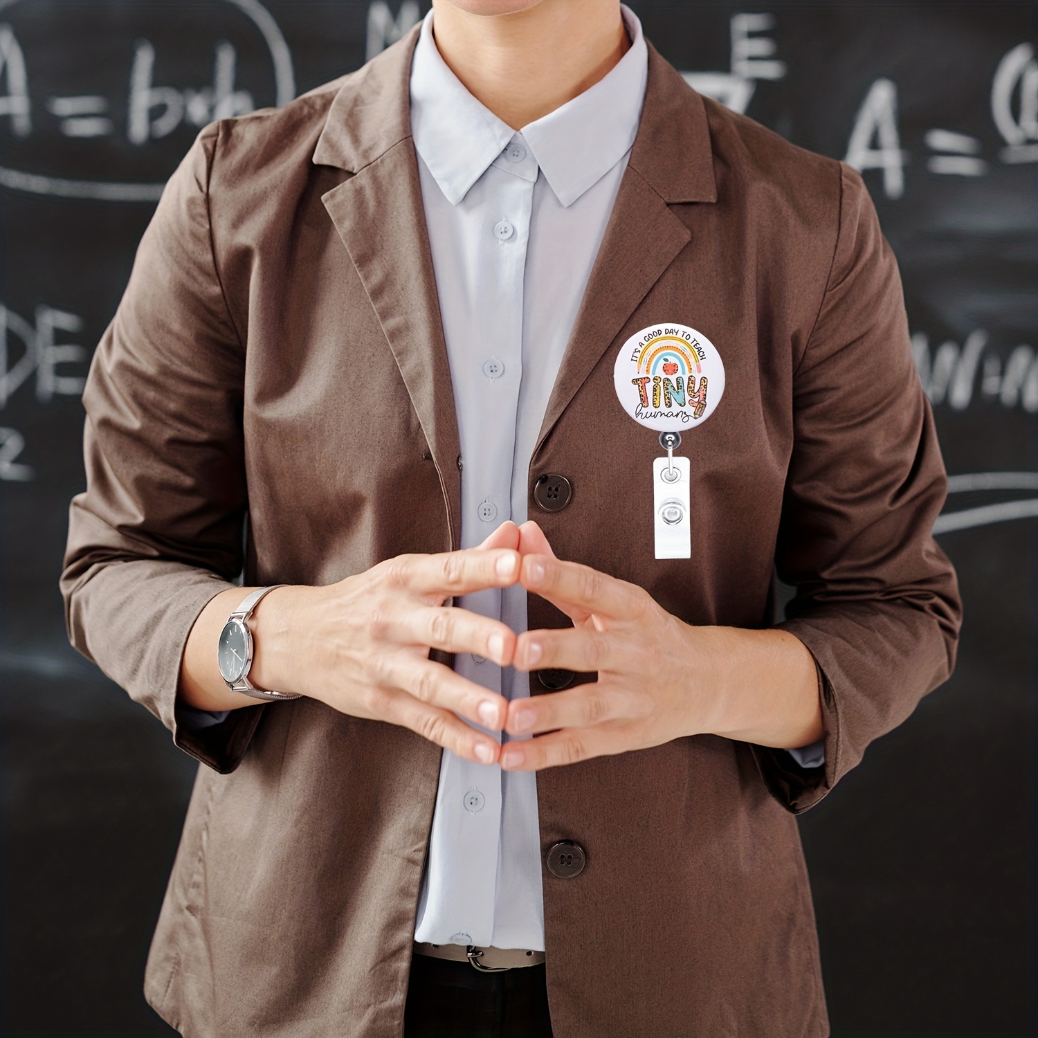 Retractable Teacher Badge Reels Novelty Interchangeable - Temu