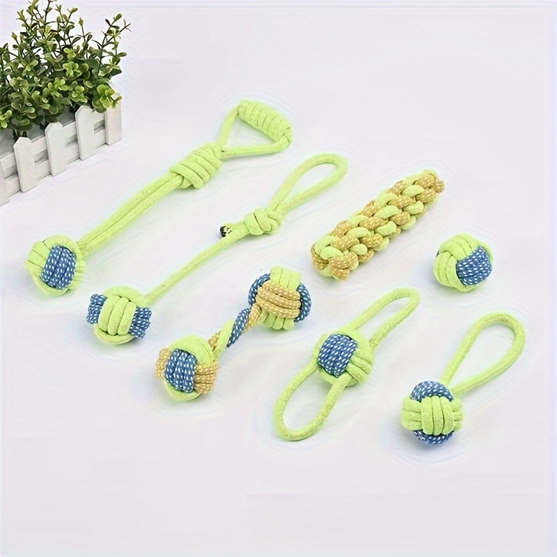 

1pc Dog Knot Molar Ball Toy, Cotton Rope Hand Ball, Puppy Companion Toy