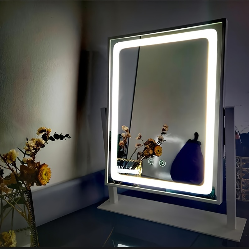 Espejo De Maquillaje De Escritorio LED Con Iluminación De 3 - Temu
