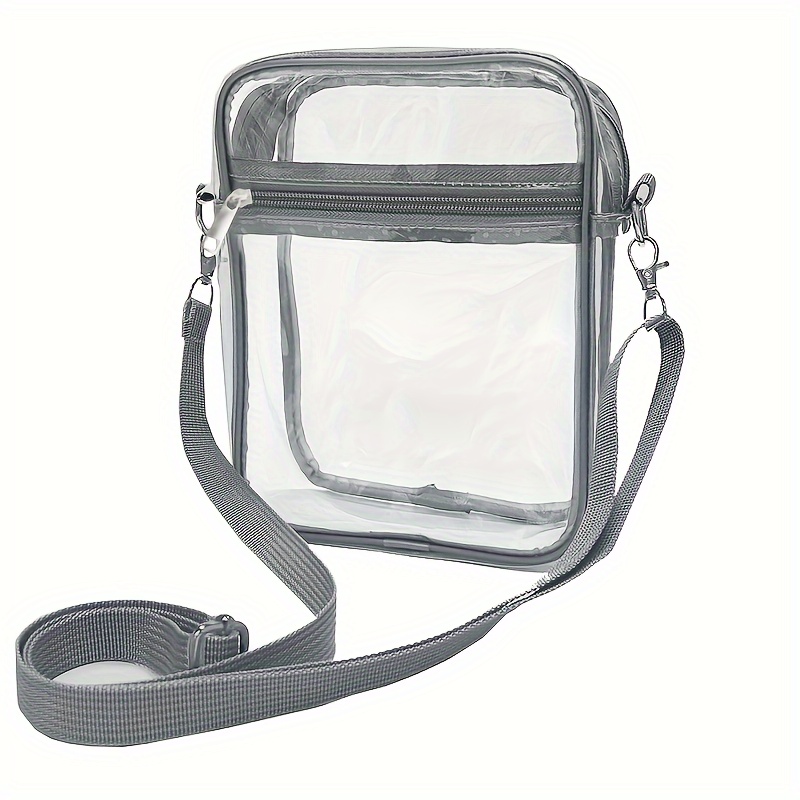PVC Clear Crossbody Bags for Women Men Stadium Approved Transparent  Shoulder Handbag Small Square Phone Bag Outdoor Wallet Purse - AliExpress
