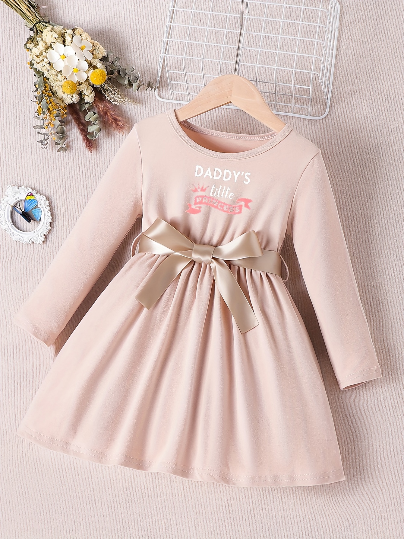 daddys little princess pattern girls neck long - Temu Australia