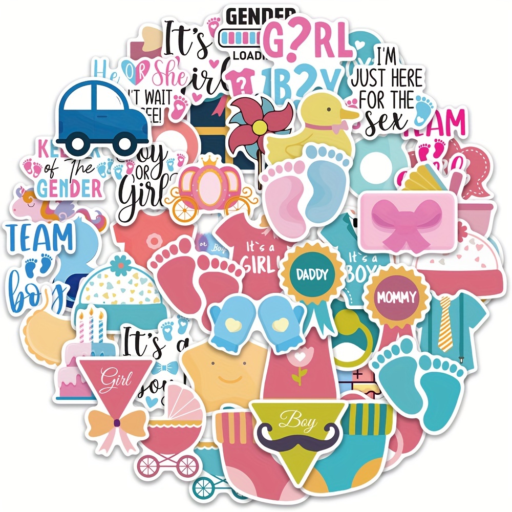 Team Boy Team Girl Stickers Boy Girl Sticker Gender Reveal - Temu Germany