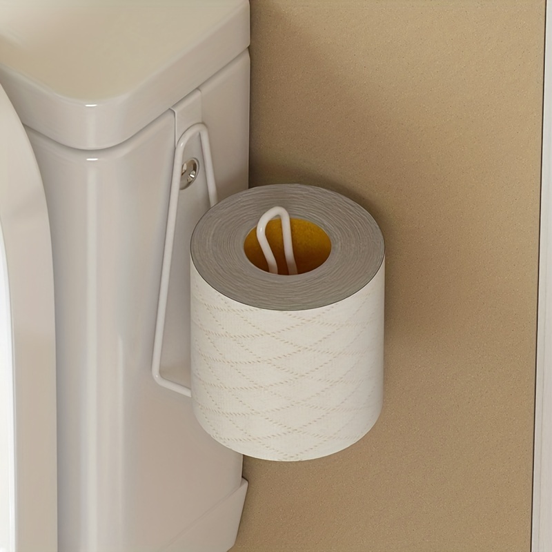  Portarrollos de papel higiénico adhesivo de madera, soporte  para papel higiénico sin perforar, soporte para papel higiénico para baño  con estante de montaje en pared para inodoro de cocina, D 