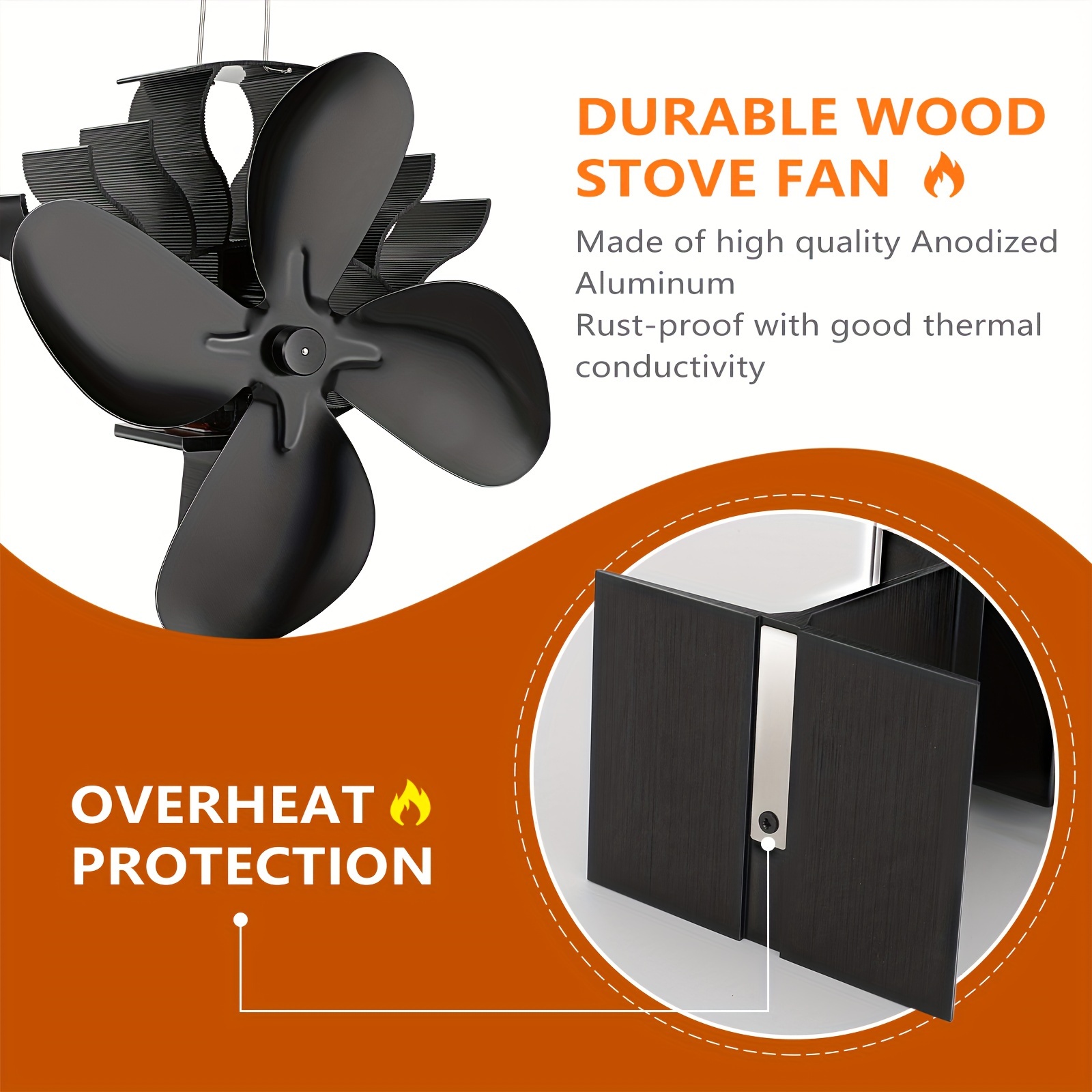 Stove Fan Buddy Heaters Heat Powered Wood Stove Fan Eco Fans - Temu