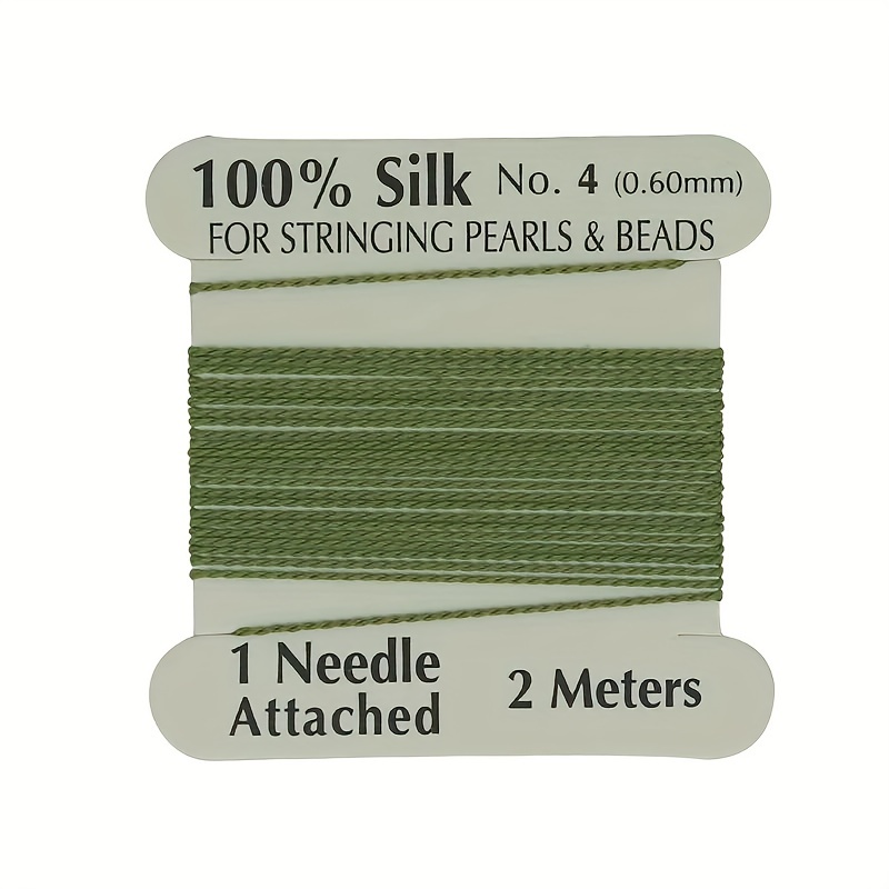 0.7mm Multicolor Silk Cord Thread,Needle End Silk Cord for Jewelry