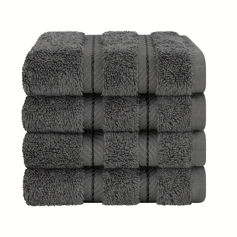 Black Towel Set Bath Towel Hand Towels Washcloths Set Soft - Temu