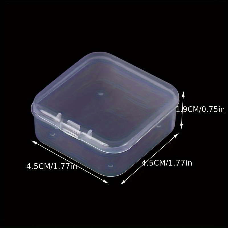 Small Plastic Rectangular Containers, Clear Mini Plastic Boxes with Lids  for Beads and Small Items 