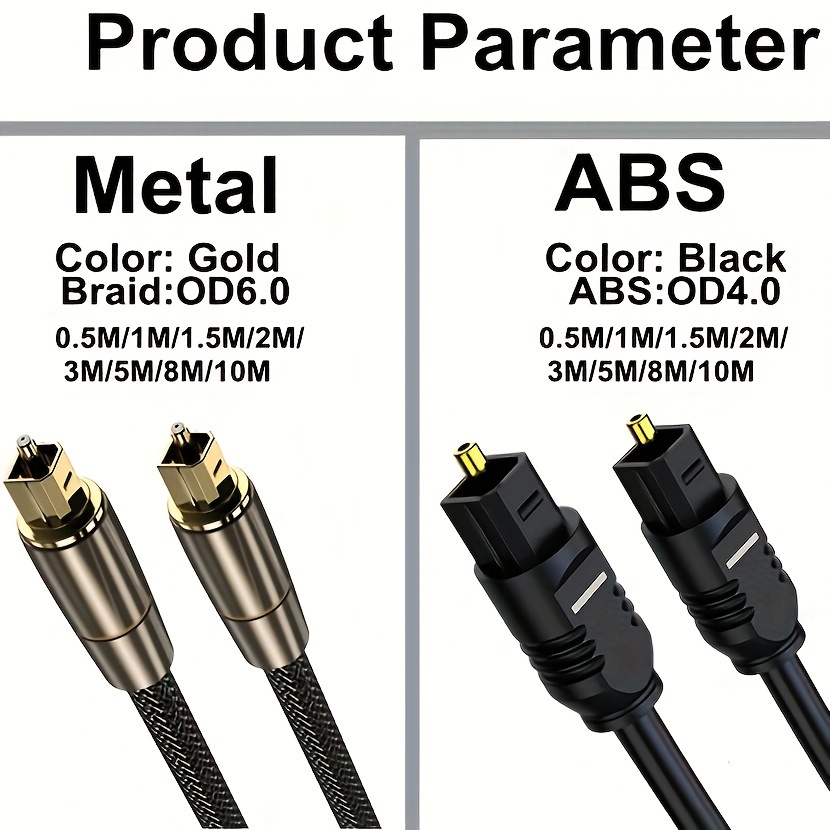 Tos Optique Numérique Audio Câble - 4mm 10m