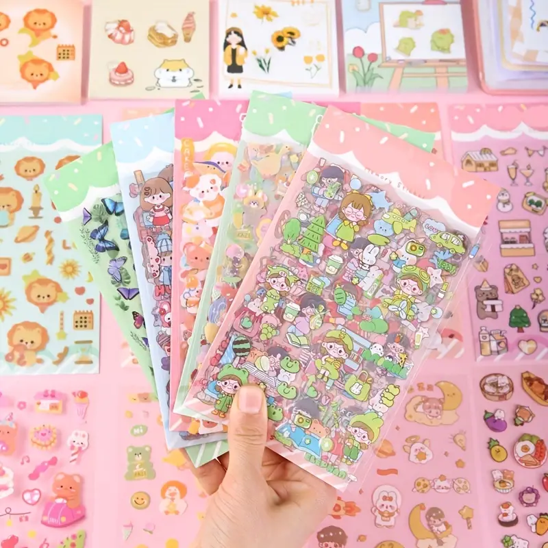 Cartoon Cute Assorted Pattern Stickers Waterproof Pet - Temu