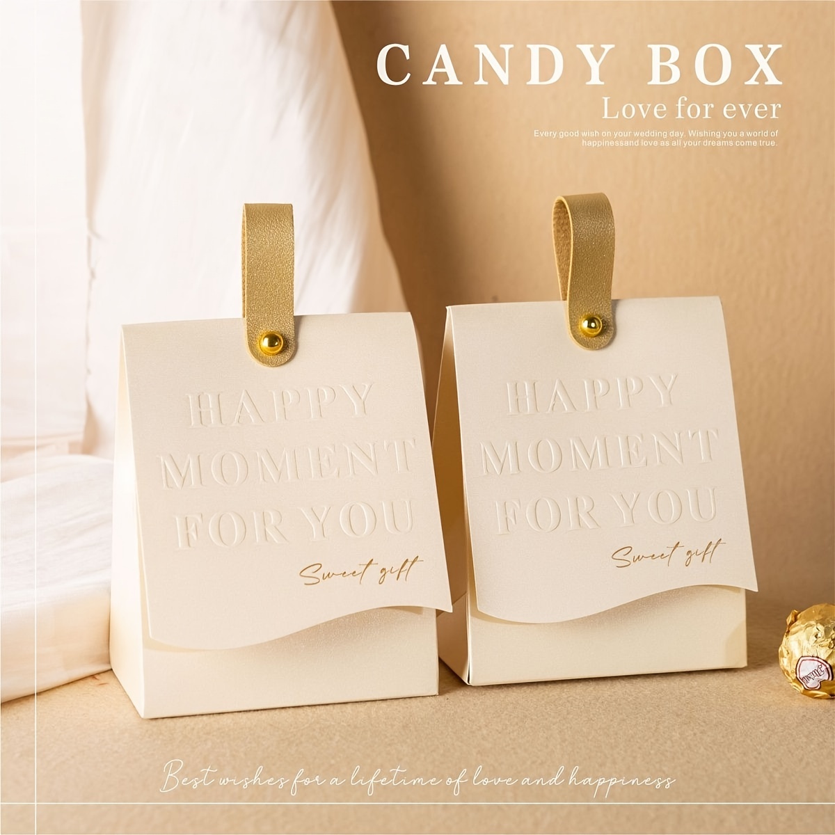 

10pcs, Creative Hand-held Gift Box Premium Leather Hand-held Candy Chocolate Wedding Gift Box, Packaging Box, Wedding Decorations, Wedding, Gift Box, Wedding Stuff