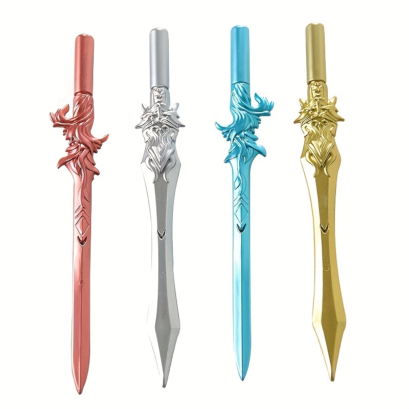 4pcs Sword Shaped Random Gel Pen