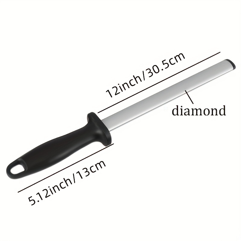 Knife Sharpener Rod, Carbon Steel Professional Knife Sharpening Steel, Knife  Sharpener With Hanging Holes For Food Trucks - Temu