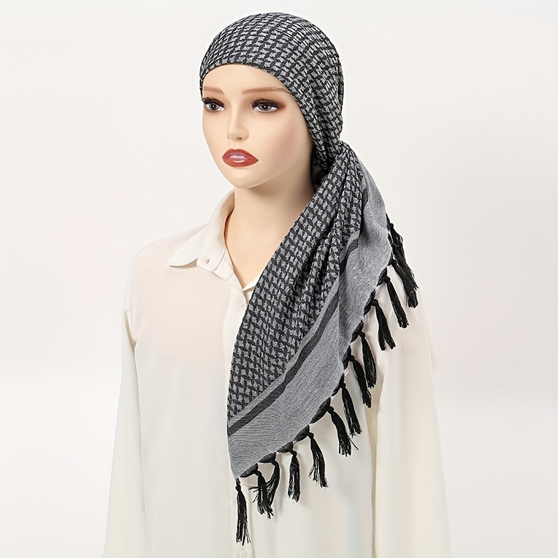 Unisex Tactical Tassel Triangle Scarf Classic Military Shemagh