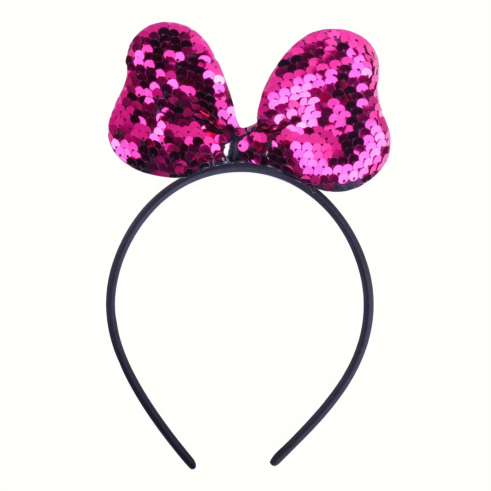 Conjunto de 4 orejas de Mickey Mouse diadema Minnie Mouse orejas señoras niñas  Mickey Mouse orejas brillar Electrónica
