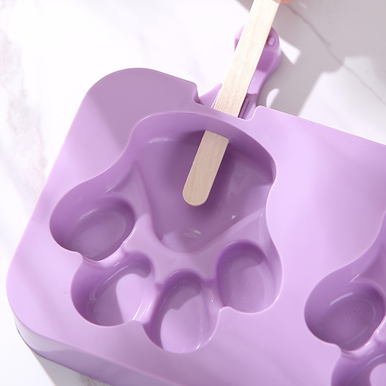 Ice Cube Tray Cat Paw Foot Shaped Stick Ice Cream Popsicle Making