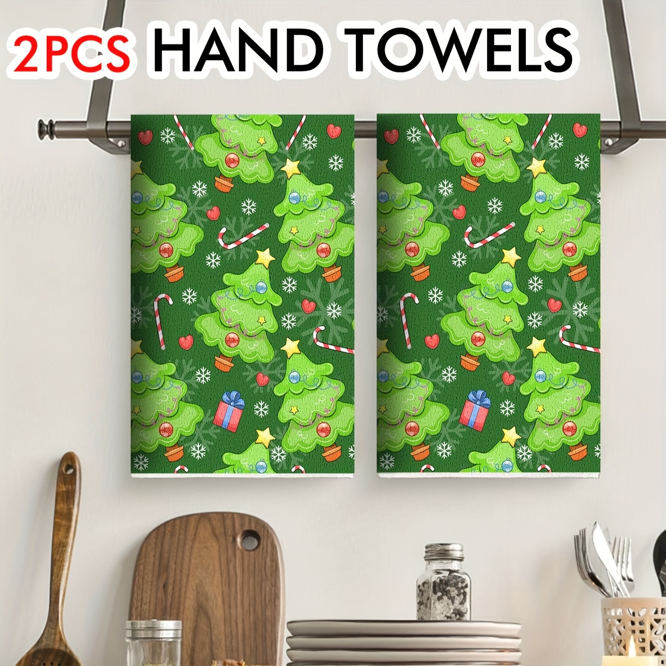 Christmas Pattern Dish Towels, Soft Absorbent Fingertip Towel, Highly  Absorbent & Quick Drying Dish Towels, Super Absorbent And Lint Free Towels  For Bathroom, Bathroom Supplies, Christmas Decor, Housewarming Gift - Temu