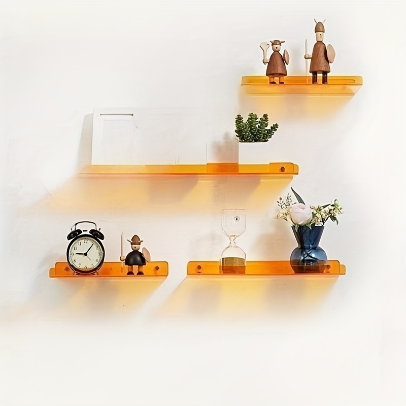 Small Acrylic Floating Shelves Wall Mounted Hanging Mini Toy - Temu