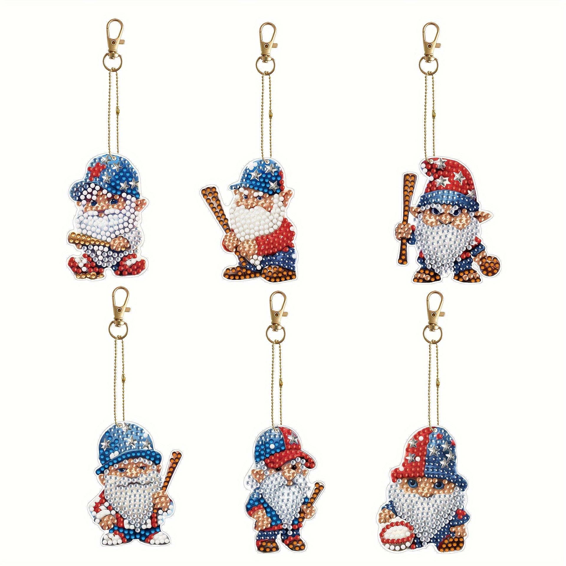 Diamond Art Keychains Diamond Painting Gnome Keychains Kids - Temu