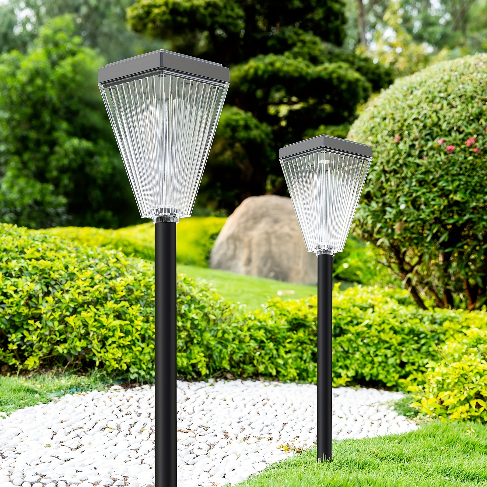 1pc Solar Lawn Lights, Outdoor Waterproof, Three-color Adjustable, Pingdeng Villa Courtyard Park LED Landscape Lights