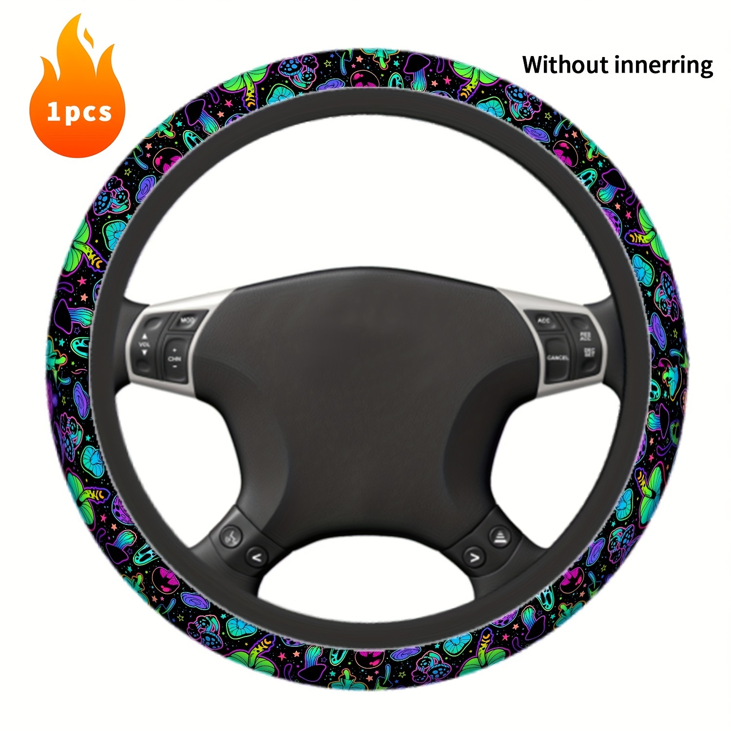 Funny Daisy Paint Car Steering Wheel Cover, Anti-Slip Soft Breathable  Universal 15 Inches Car Wheel Protector for Women and Men, Fit Cars SUVs  Trucks