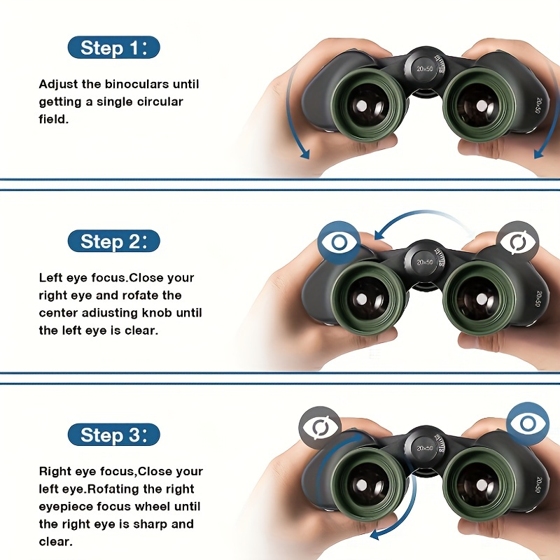 Telescopio Binocular 20x50 Telescopio HD De Ultra Largo - Temu