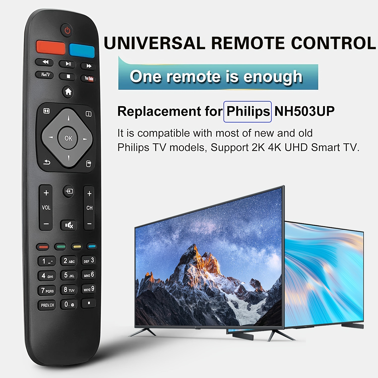 New Smart TV Remote Control for Philips Smart LED LCD HDTV TV with