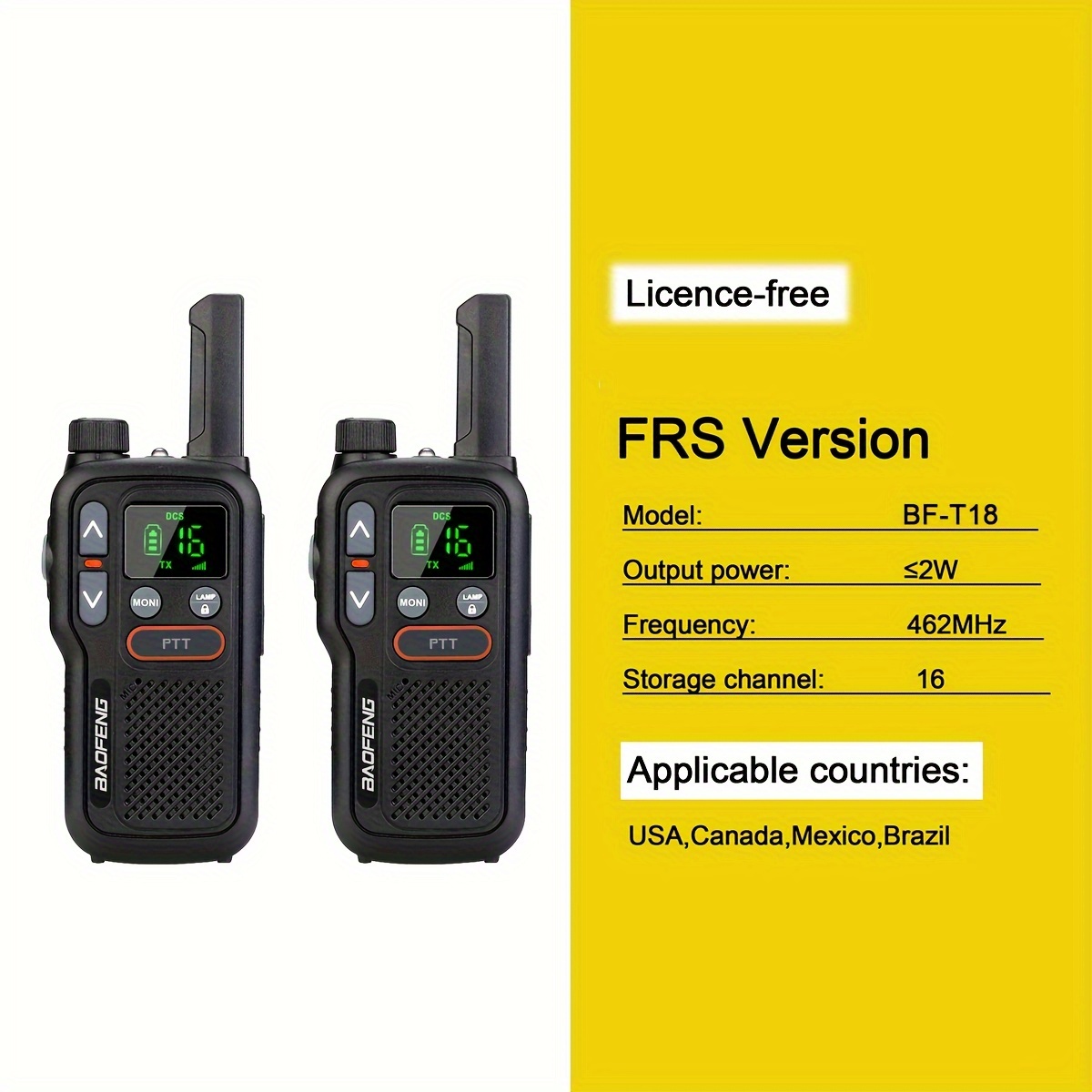 Baofeng Mini Talkie walkie Radio Bidirectionnelle PMR446 - Temu France
