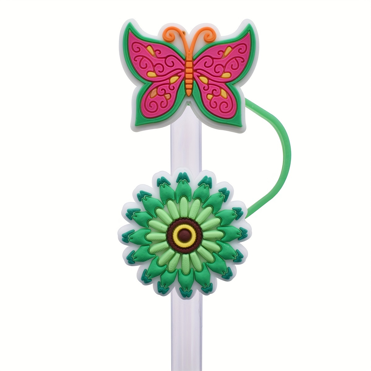 Straw Tips Cover, Reusable Straw Toppers, Butterfly Flower Silicone Straw  Sleeve , Decorative Straw , For Party Favor Bags,friends Gathering,  Dustproof Straw Covers, Party Supplies, Thanksgiving Chrismas Halloween  Gifts - Temu